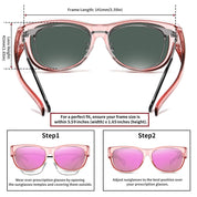 HAOLOTA Cat Eye Sunglasses for Women Polarized Sunglasses Wear Over Glasses SG0173