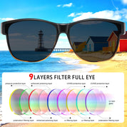 HAOLOTA Fit-Over Sunglasses-Polarized for Men Square Shades Oversized SG0174L
