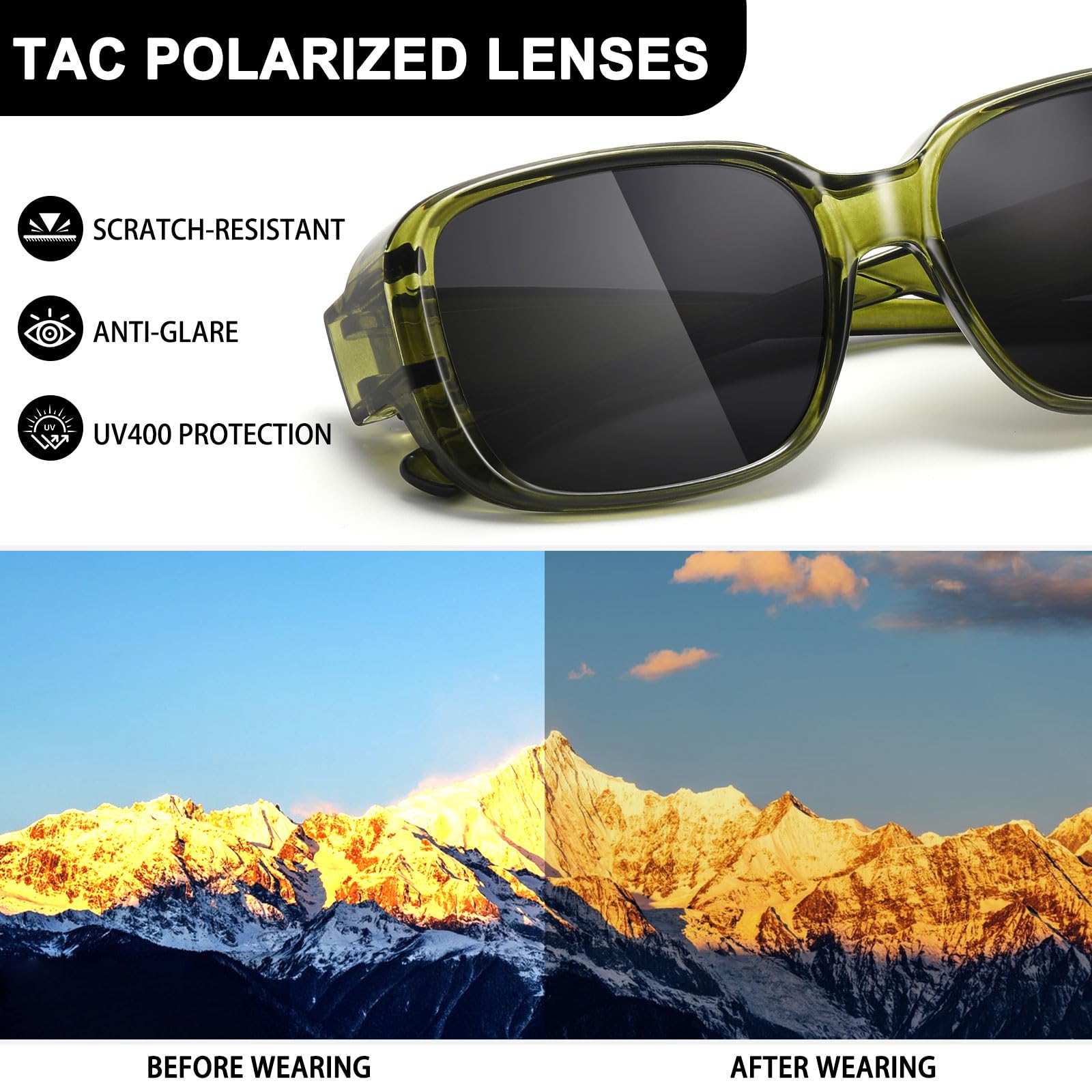 HAOLOTA Polarized Sunglasses Over Glasses Women Trendy Small Shapes  SG0513