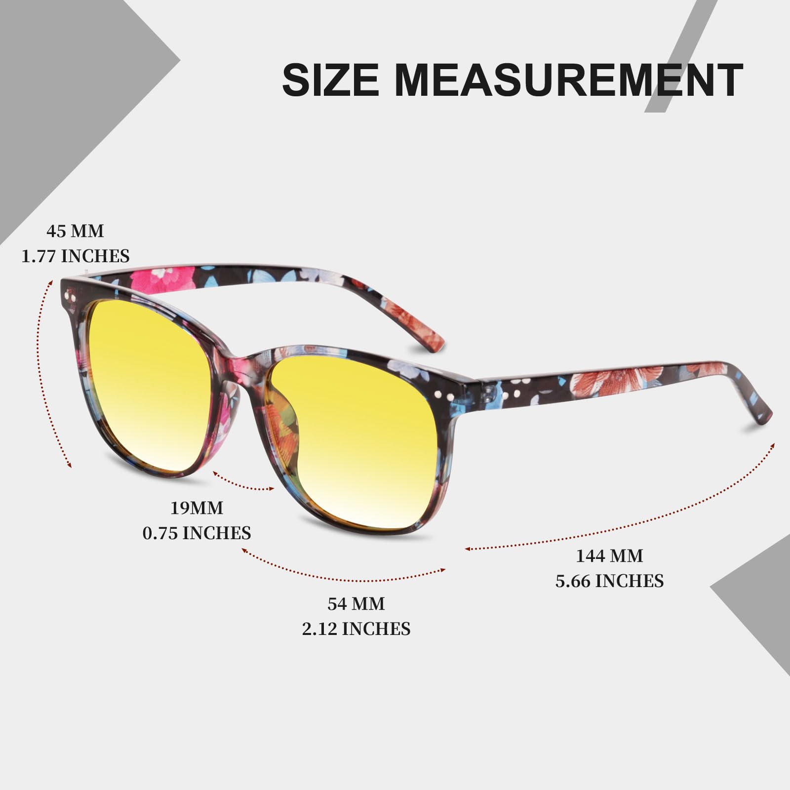 HAOLOTA Night Vision Driving Glasses Yellow Tinted Anti Glare Women NV8081