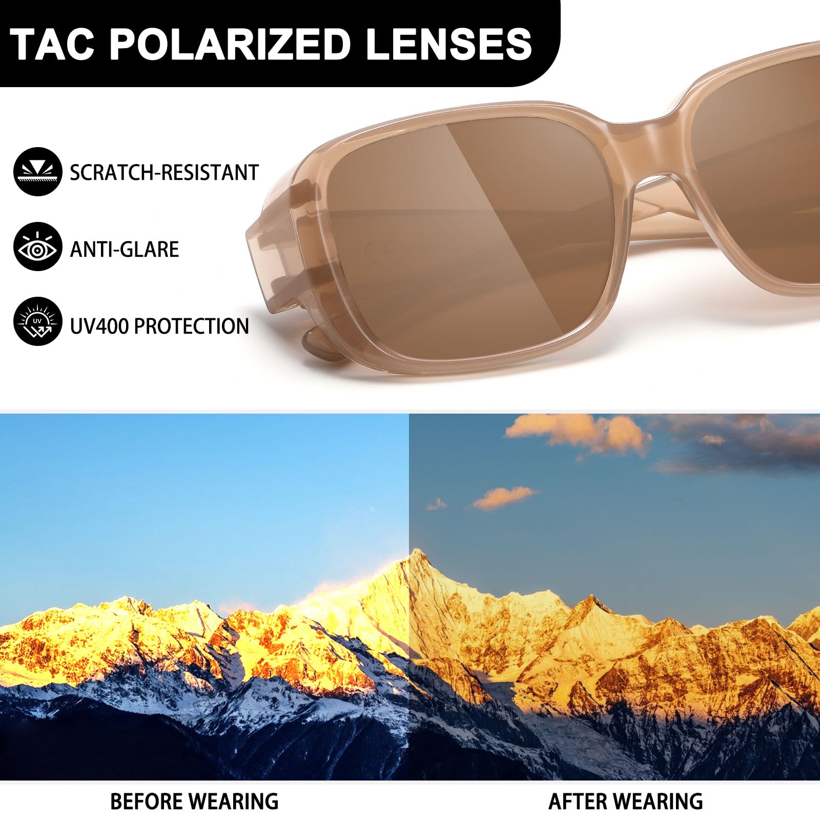 HAOLOTA Polarized Sunglasses Over Glasses Women Trendy Small Shapes  SG0513
