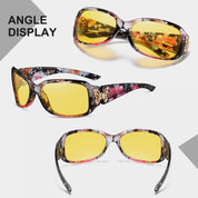 HAOLOTA Women Night Vision Driving Glasses Polarized HD Yellow Tinted Anti Glare NV0012
