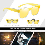 HAOLOTA Night Vision Driving Over Glasses, Nighttime Glasses Men Women Anti Glare NV0174L