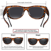 HAOLOTA Cat Eye Sunglasses for Women Polarized Sunglasses Wear Over Glasses SG0173