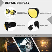 HAOLOTA Polarized Night Vision Driving Glasses Women Fit Over Glasses, Anti Glare NV0179