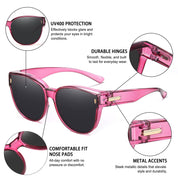 HAOLOTA Cat Eye Sunglasses for Prescription Glasses Women TR90 Lightweight SG0189