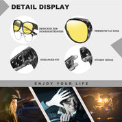 HAOLOTA Polarized Night Vision Driving Glasses Women Fit Over Glasses, Anti Glare NV0179