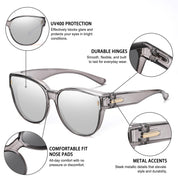 HAOLOTA Cat Eye Sunglasses for Prescription Glasses Women TR90 Lightweight SG0189