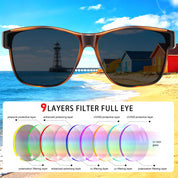 HAOLOTA Fit-Over Sunglasses-Polarized for Men Square Shades Oversized SG0174L