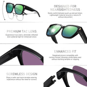 HAOLOTA Fit-Over Sunglasses for Women Men Square Shapes UV Protection SG0512