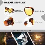 HAOLOTA Polarized Night Vision Driving Glasses Women Fit Over Glasses, Anti Glare NV0179