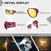 HAOLOTA Polarized Night Vision Driving Glasses Women Fit Over Glasses, Anti Glare NV0179