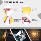 HAOLOTA Night Vision Driving Glasses Yellow Tinted Anti Glare Women NV8081