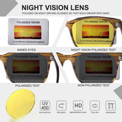 HAOLOTA Night Vision Driving Glasses Yellow Tinted Anti Glare Women NV8081