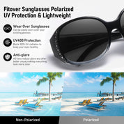 HAOLOTA Women's Polarized Fit Over Sunglasses with Rhinestone SG0108