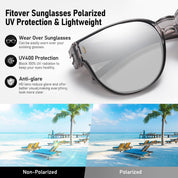 HAOLOTA Cat Eye Sunglasses for Prescription Glasses Women TR90 Lightweight SG0189