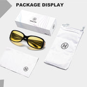 HAOLOTA Women Night Vision Driving Glasses Polarized HD Yellow Tinted Anti Glare NV0012