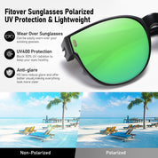HAOLOTA Cat Eye Sunglasses for Prescription Glasses Women TR90 Lightweight SG0189