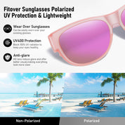 HAOLOTA Cat Eye Sunglasses for Women Polarized Sunglasses Wear Over Glasses SG0173