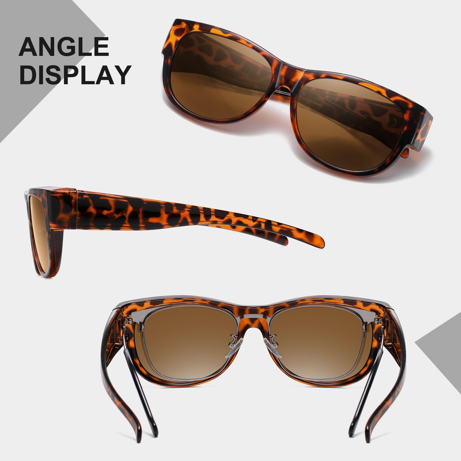 HAOLOTA Cat Eye Sunglasses for Women Polarized Sunglasses Wear Over Glasses SG0173