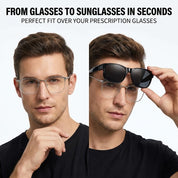 HAOLOTA Fit-Over Sunglasses Polarized for Men Square Shades UV400 Protection SG0174M