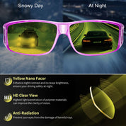 HAOLOTA Night Vision Driving Over Glasses, Nighttime Glasses Men Women Anti Glare NV0311