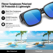 HAOLOTA 3pcs Polarized Fit Over Glasses Sunglasses Men Women UV400 Protection SG1824-3P