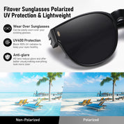 HAOLOTA Cat Eye Sunglasses for Prescription Glasses Women TR90 Lightweight SG0189