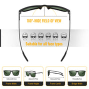 HAOLOTA Polarized Sunglasses for Men Ultralight Carbon Fiber UV400 Protection SG8001