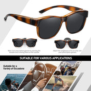 HAOLOTA Fit-Over Sunglasses-Polarized for Men Square Shades Oversized SG0174L