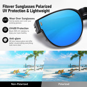 HAOLOTA Cat Eye Sunglasses for Prescription Glasses Women TR90 Lightweight SG0189