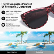 HAOLOTA Cat Eye Sunglasses for Women Polarized Sunglasses Wear Over Glasses SG0173