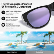 HAOLOTA Cat Eye Sunglasses for Women Polarized Sunglasses Wear Over Glasses SG0173