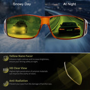 HAOLOTA Night Vision Driving Over Glasses, Nighttime Glasses Men Women Anti Glare NV0311