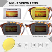 HAOLOTA Night Vision Driving Glasses Yellow Tinted Anti Glare Women NV8081