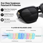 HAOLOTA Fit-Over Sunglasses for Women Men Square Shapes UV Protection SG0512