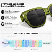 HAOLOTA Fit-Over Sunglasses for Women Men Square Shapes UV Protection SG0512
