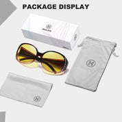 HAOLOTA Polarized Night Vision Driving Glasses Fit Over Glasses for Women, Anti Glare NV0108