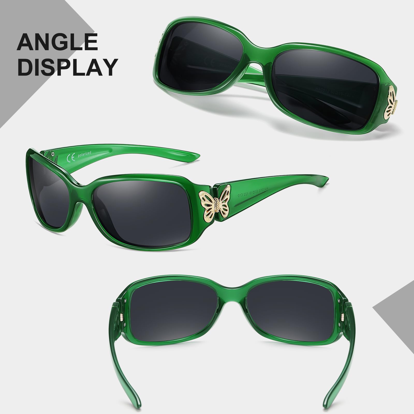 HAOLOTA Women's Polarized Sunglasses - Fashionable Butterfly Design SG0012