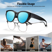 HAOLOTA Polarized Fit Over Sunglasses for Women Cat Eye for Prescription Glasses SG0171