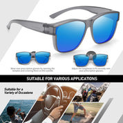 HAOLOTA Fit-Over Sunglasses-Polarized for Men Square Shades Oversized SG0174L