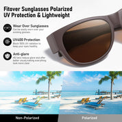 HAOLOTA Cat Eye Sunglasses for Women Polarized Sunglasses Wear Over Glasses SG0173