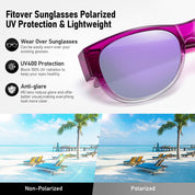HAOLOTA Cat Eye Sunglasses for Women Polarized Sunglasses Wear Over Glasses SG0173