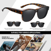 HAOLOTA Fit-Over Sunglasses-Polarized for Men Square Shades Oversized SG0174L