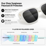 HAOLOTA Fit-Over Sunglasses for Women Men Square Shapes UV Protection SG0512