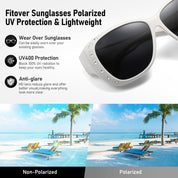 HAOLOTA Women's Polarized Fit Over Sunglasses with RhinestoneUV400 Protection SG0107