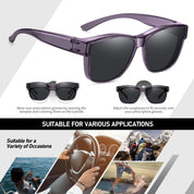 HAOLOTA Fit-Over Sunglasses-Polarized for Men Square Shades Oversized SG0174L
