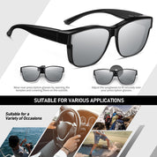 HAOLOTA Fit-Over Sunglasses-Polarized for Men Square Shades Oversized SG0174L