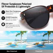 HAOLOTA Cat Eye Sunglasses for Prescription Glasses Women TR90 Lightweight SG0189
