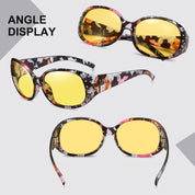 HAOLOTA Women Night Vision Driving Glasses Polarized HD Yellow Tinted Anti Glare NV0008